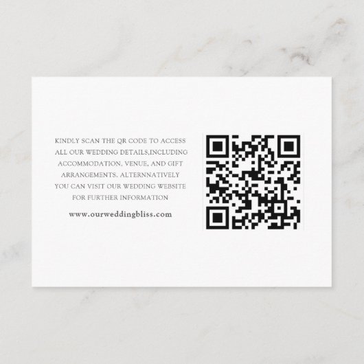 紫モダン水色フローラ結婚の詳細 エンクロージャーカード (裏面)