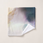 紫モダン水色抽象芸術 バスタオルセット (ウォッシュタオル)