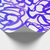 紫モダン渦巻き抽象芸術水カラーデザイン ラッピングペーパー (角)