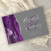 紫モダン瑪瑙シルバースクリプトグレー ゲストブック