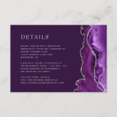 紫モダン瑪瑙シルバープラ結婚ム詳細 エンクロージャーカード (正面)