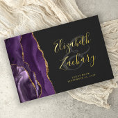 紫モダン瑪瑙金ゴールドスクリプト（濃色） ゲストブック