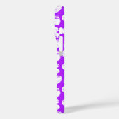 紫モダン白の鳩ハートバレンタイン名 Case-Mate iPhoneケース (裏面 / 左)