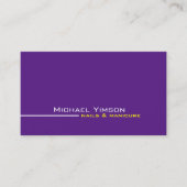 紫モダン白シックとフォトプロフェッショナル 名刺 (正面)