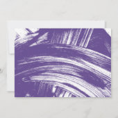 紫モダン筆スクリプト写真卒業パーティー 招待状 (裏面)
