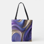 紫モダン紫と金ゴールドの贈り物 トートバッグ (裏面)