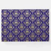 紫モダン紫と金ゴールドパタ結婚ーン ゲストブック (裏面)