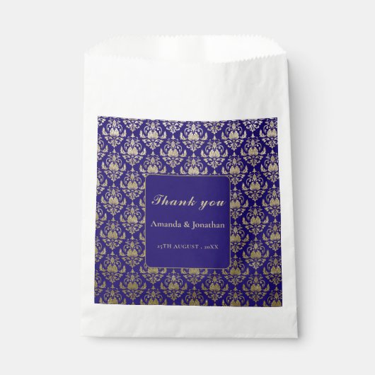 紫モダン紫と金ゴールドパタ結婚ーン フェイバーバッグ (正面)