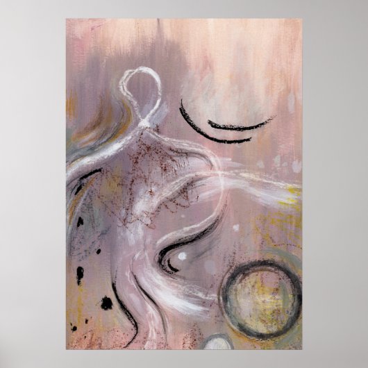 紫モダン紫クール紫抽象芸術アートポスター ポスター (正面)