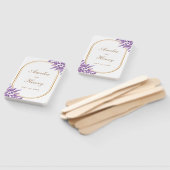 紫モダン紫バイオレットラベンダーズ結婚フローラ ハンドファン (組立なし)