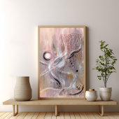 紫モダン紫抽象芸術アートのポスター ポスター