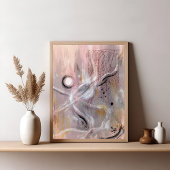 紫モダン紫抽象芸術アートのポスター ポスター