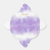 紫モダン紫結婚式の引き出物箱 フェイバーボックス (折り畳みなし)