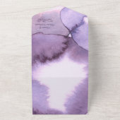 紫モダン紫 オールインワン招待状 (外側)