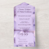 紫モダン紫 オールインワン招待状 (内側)