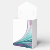 紫モダン結婚とティール（緑がかった色） フェイバーボックス (オープン)