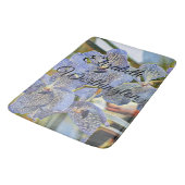 紫モダン絵画色の青い蘭の花 バスマット (アングル)