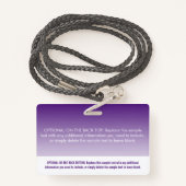 紫モダン色のグラデーションプロフェッショナル名タグ バッジ (裏面ランヤード)