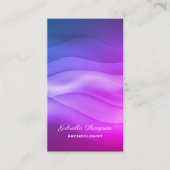 紫モダン色のグラデーション抽象芸術波 名刺 (正面)