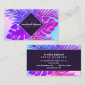 紫モダン色のグラデーション 名刺 (正面/裏面)