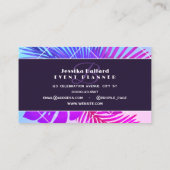 紫モダン色のグラデーション 名刺 (裏面)