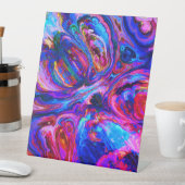 紫モダン色のスプラッシュ絵を描 台座サイン (インサイチュ)