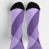 紫モダン色の線 ソックス (上部)