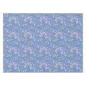 紫モダン色の花の花の柄ホームデコール テーブルクロス (正面(横))