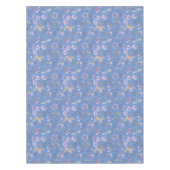 紫モダン色の花の花の柄ホームデコール テーブルクロス (正面)