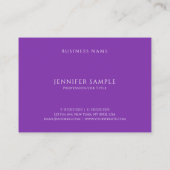 紫モダン色テンプレートプロフェッショナルエレガント 名刺 (裏面)