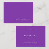 紫モダン色テンプレートプロフェッショナルエレガント 名刺 (正面/裏面)