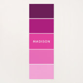 紫モダン色ブロッパーソナライズされたク名フィッツ ヨガマット (裏面)