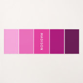 紫モダン色ブロッパーソナライズされたク名フィッツ ヨガマット (正面(横))