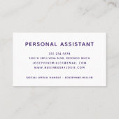 紫モダン色 |色カスタム付 名刺 (裏面)