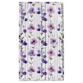 紫モダン花柄の水色 スモールペーパーバッグ (裏面)