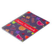 紫モダン芸術品を気取ったとピンクの花 ノートブック (左側)