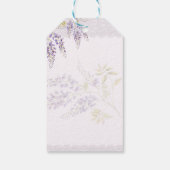 紫モダン藤フローラレース結婚ズ ギフトタグ (裏面)