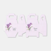 紫モダン蘭ストライプフローラ60誕生日 フェイバーボックス (折り畳みなし)