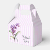 紫モダン蘭ストライプフローラ60誕生日 フェイバーボックス (正面サイド)