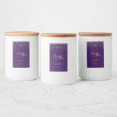 紫モダン製品包装ラベル銀雨 フードラベル (ボトル)