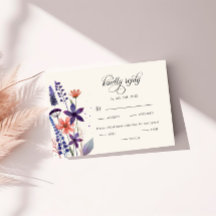 紫モダン野花結婚の食事の選択