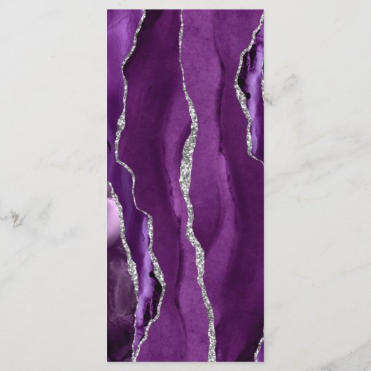 紫モダン銀アゲイト結婚ダーク メニュー (裏面)