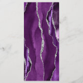 紫モダン銀アゲートグレイ結婚ズ メニュー (裏面)