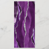 紫モダン銀アゲート結婚ト メニュー (裏面)