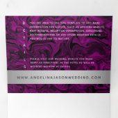 紫モダン銀写真結婚 三つ折り招待状 (内部最初)