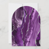 紫モダン銀瑪瑙グレーアー結婚チ 招待状 (裏面)