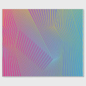 紫モダン青グラデーションストライプ色 ラッピングペーパー (フラット)