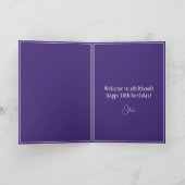 紫モダン6フォトコラージュ18誕生日 カード (内部)