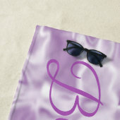 紫モダン ビーチタオル (インサイチュ)