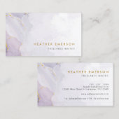 紫モダン 名刺 (正面/裏面)